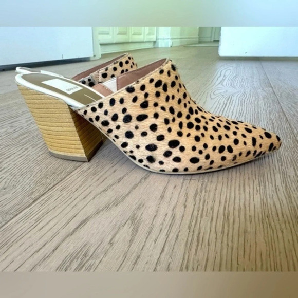 Dolce Vita Angela Mules -real fur size 7 - Picture 1 of 6